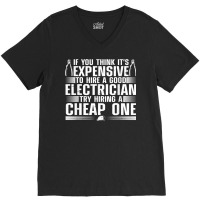 Funny Electrician Art For Men Dad Electronics Engineering T Shirt V-neck Tee | Artistshot