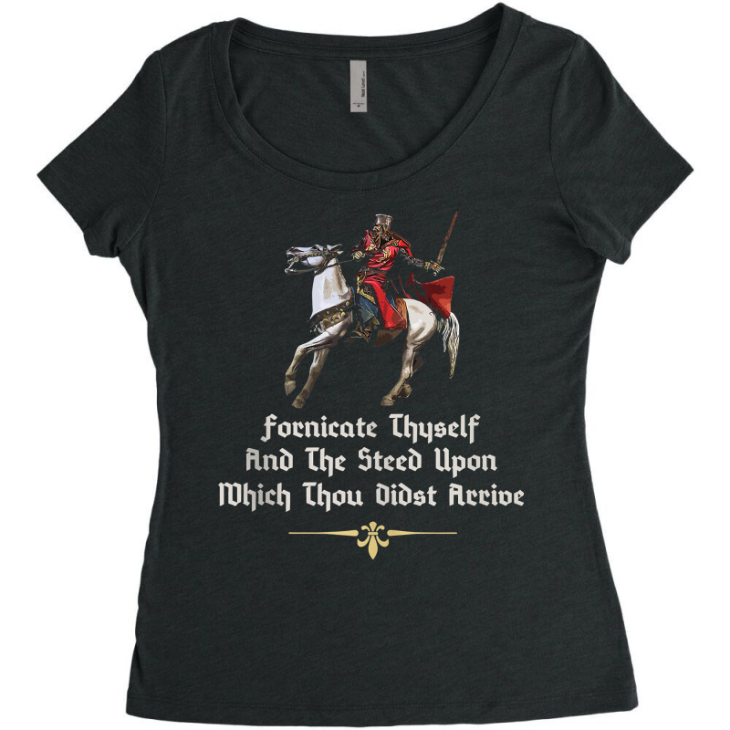 Fornicate Thyself And The Steed Upon Which Thou Didst Arrive Tank Top Women's Triblend Scoop T-shirt by copedoire | Artistshot