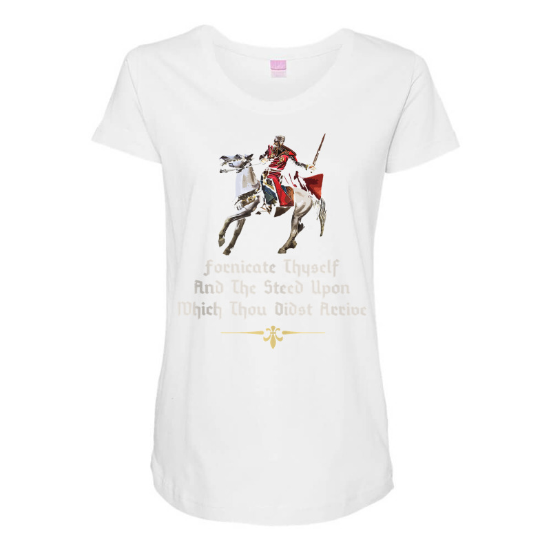 Fornicate Thyself And The Steed Upon Which Thou Didst Arrive Tank Top Maternity Scoop Neck T-shirt by copedoire | Artistshot