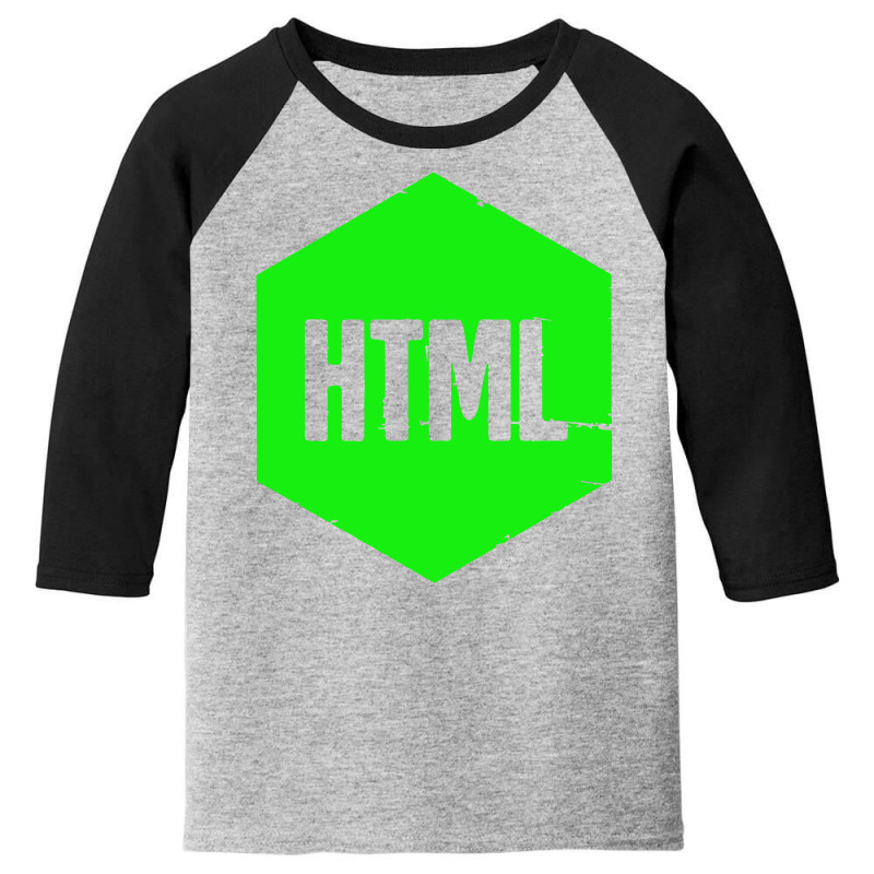 Retro Html Programming Language Icon1 01 Youth 3/4 Sleeve by yoyoh | Artistshot