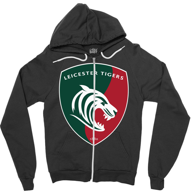 Leicester Tigers Rugby Zipper Hoodie by finattiye | Artistshot