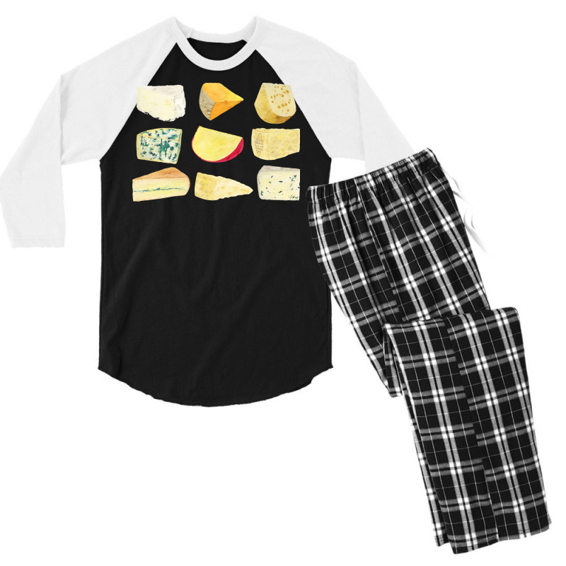 Different Types Of Cheese T  Shirt Cheese Set T  Shirt Men's 3/4 Sleeve Pajama Set by salesmanhuh | Artistshot