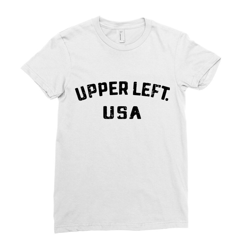 Upper Left Usa Ladies Fitted T-Shirt by ShopYes | Artistshot