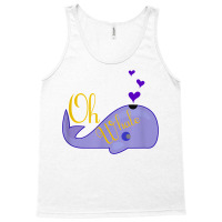 Funny Oh Whale Shirt For Marine Mammal Lovers  Purple Tank Top | Artistshot