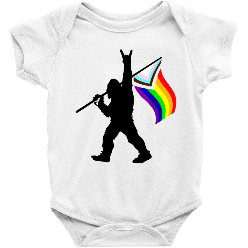 Bigfoot Rock On Lgbtq Progressive Baby Bodysuit by liqualyfu | Artistshot