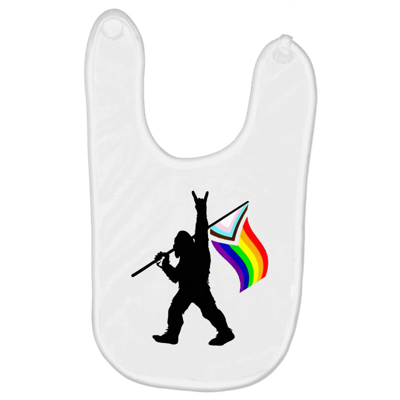 Bigfoot Rock On Lgbtq Progressive Baby Bibs by liqualyfu | Artistshot