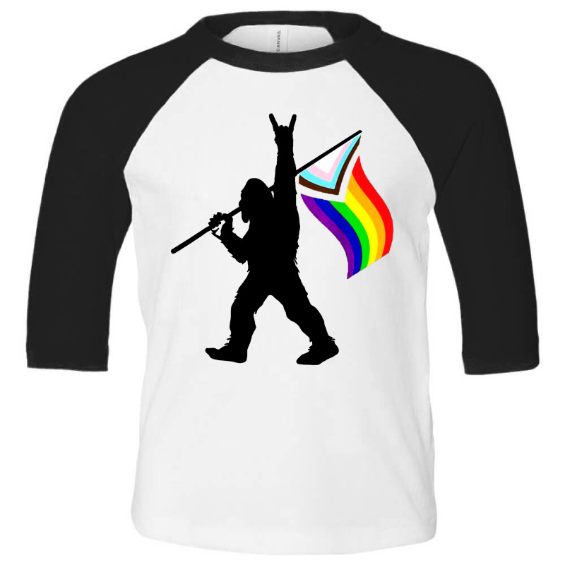 Bigfoot Rock On Lgbtq Progressive Toddler 3/4 Sleeve Tee by liqualyfu | Artistshot