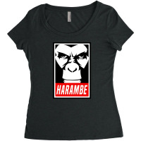 Harambe Obey Women's Triblend Scoop T-shirt | Artistshot