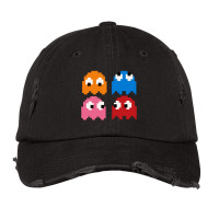 Pacman Ghosts Cool Retro 80s Vintage Cap | Artistshot