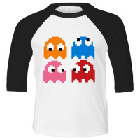 Pacman Ghosts Cool Retro 80s Toddler 3/4 Sleeve Tee | Artistshot