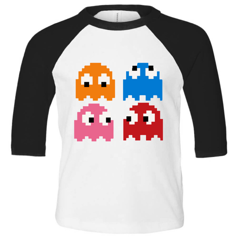 Pacman Ghosts Cool Retro 80s Toddler 3/4 Sleeve Tee by wongnyleneh | Artistshot