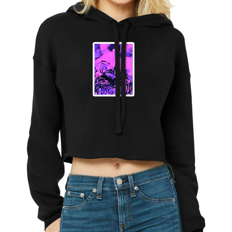 Lion Pop Art Style Pixels Bricks Animal Blue And Pink 111225673 Cropped Hoodie by didi22 | Artistshot