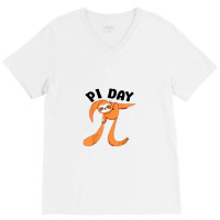 Panda Pi Day V-neck Tee | Artistshot