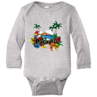 Paradise Island Long Sleeve Baby Bodysuit | Artistshot