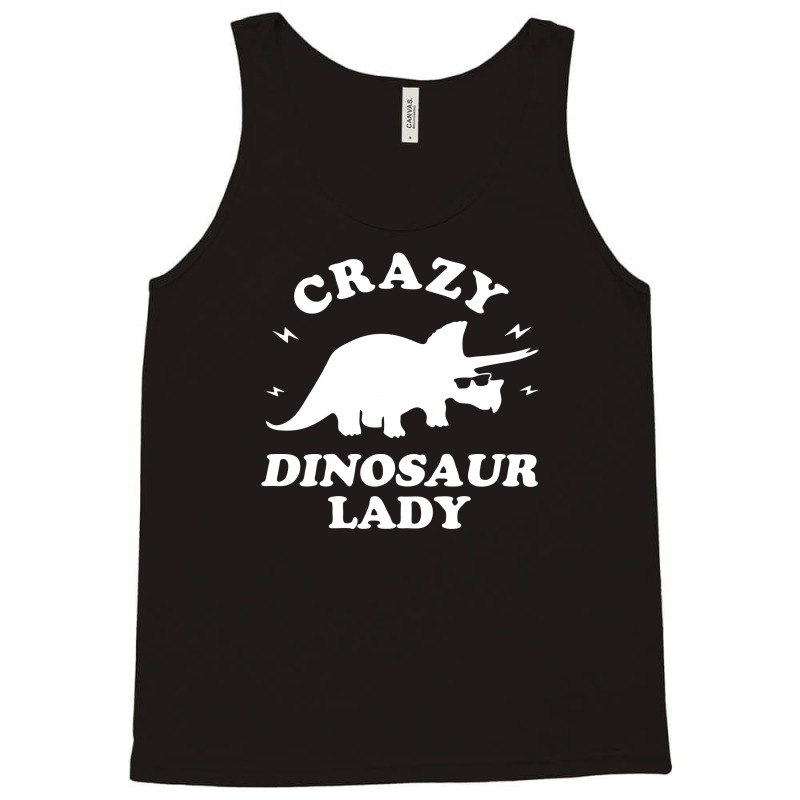 Crazy Dinosaur Lady Tank Top | Artistshot