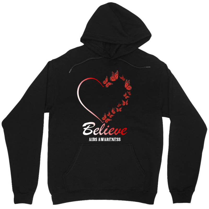 Believe Aids Awareness For Dark Unisex Hoodie by nbobatiga | Artistshot