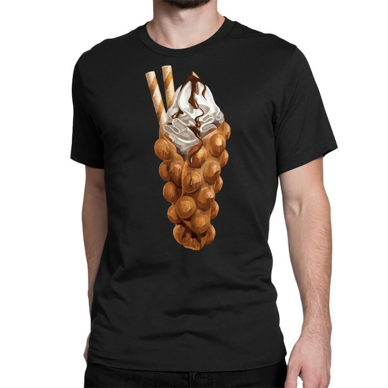 Eggette Bubble Waffle Vanilla Ice Cream T  Shirt Egg Bubble Waffle Van Classic T-shirt by salesmanhuh | Artistshot