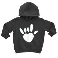 Asl Love Sign American Sign Language Deaf Awareness Heart T Shirt Toddler Hoodie | Artistshot