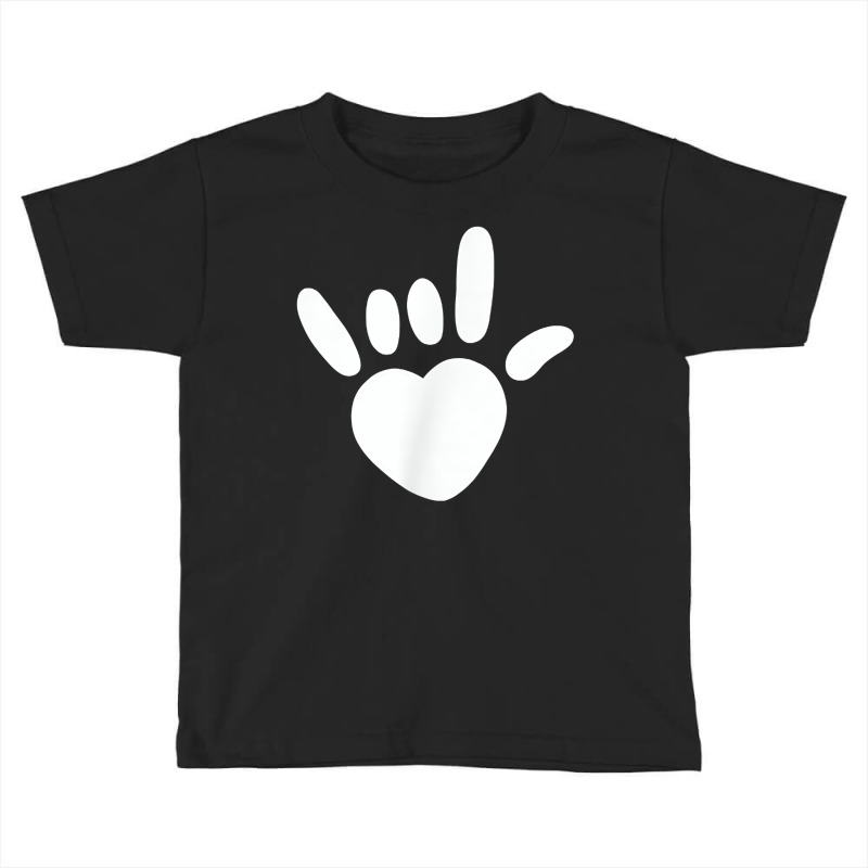 Asl Love Sign American Sign Language Deaf Awareness Heart T Shirt Toddler T-shirt by franceskagilland | Artistshot