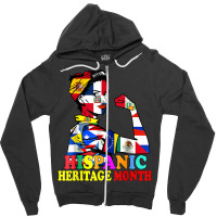 National Hispanic Heritage Month Proud Dominica Latino Women T Shirt Zipper Hoodie | Artistshot