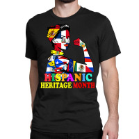 National Hispanic Heritage Month Proud Dominica Latino Women T Shirt Classic T-shirt | Artistshot