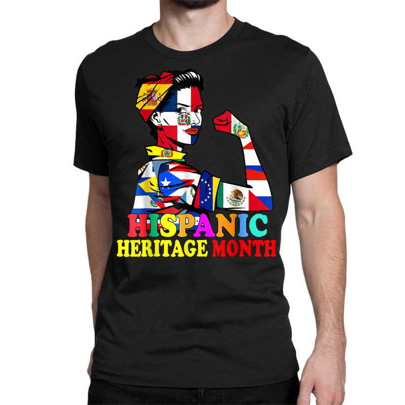 National Hispanic Heritage Month Proud Dominica Latino Women T Shirt Classic T-shirt by belewomritans | Artistshot