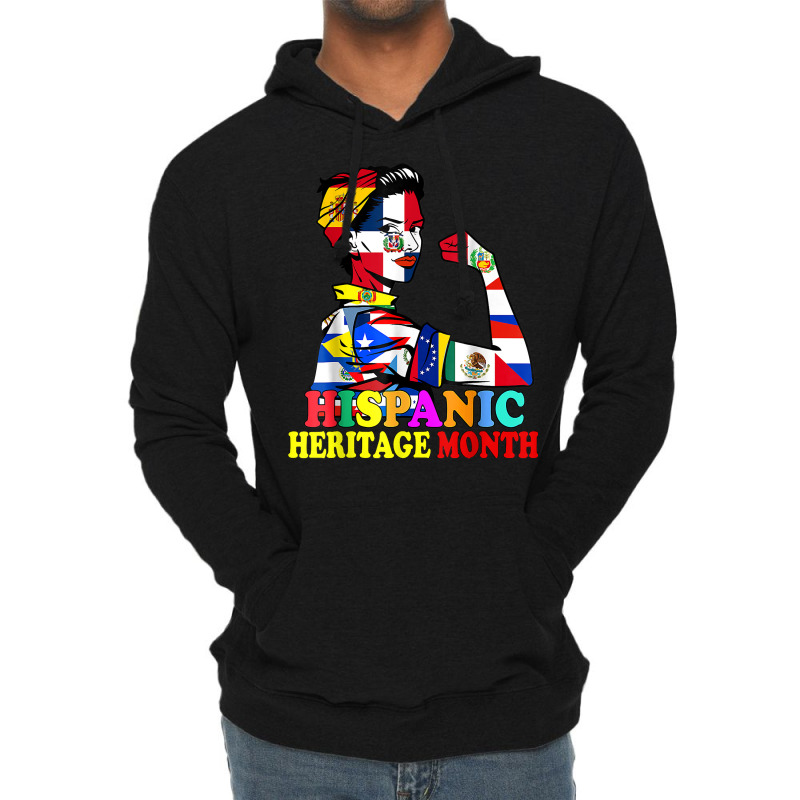 National Hispanic Heritage Month Proud Dominica Latino Women T Shirt Lightweight Hoodie by belewomritans | Artistshot