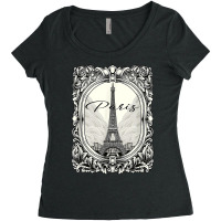 Lovely Vintage Retro Paris France Eiffel Tower Illustration T Shirt Women's Triblend Scoop T-shirt | Artistshot