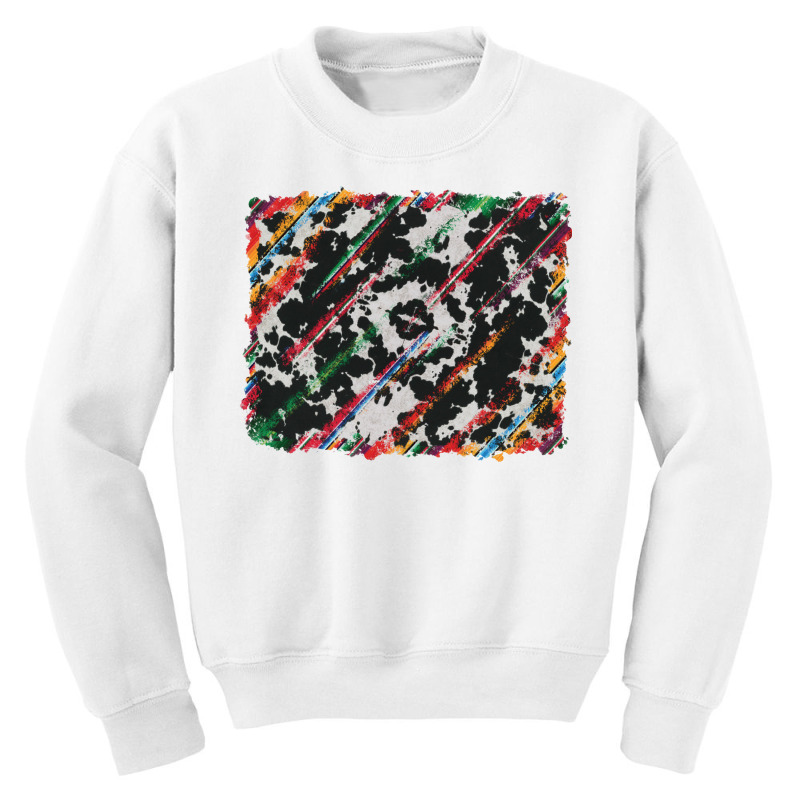 Cowhide And Serape Background Youth Sweatshirt | Artistshot