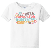 Motivator Believer Innovator Educator Retro Teacher T Shirt Baby Tee | Artistshot