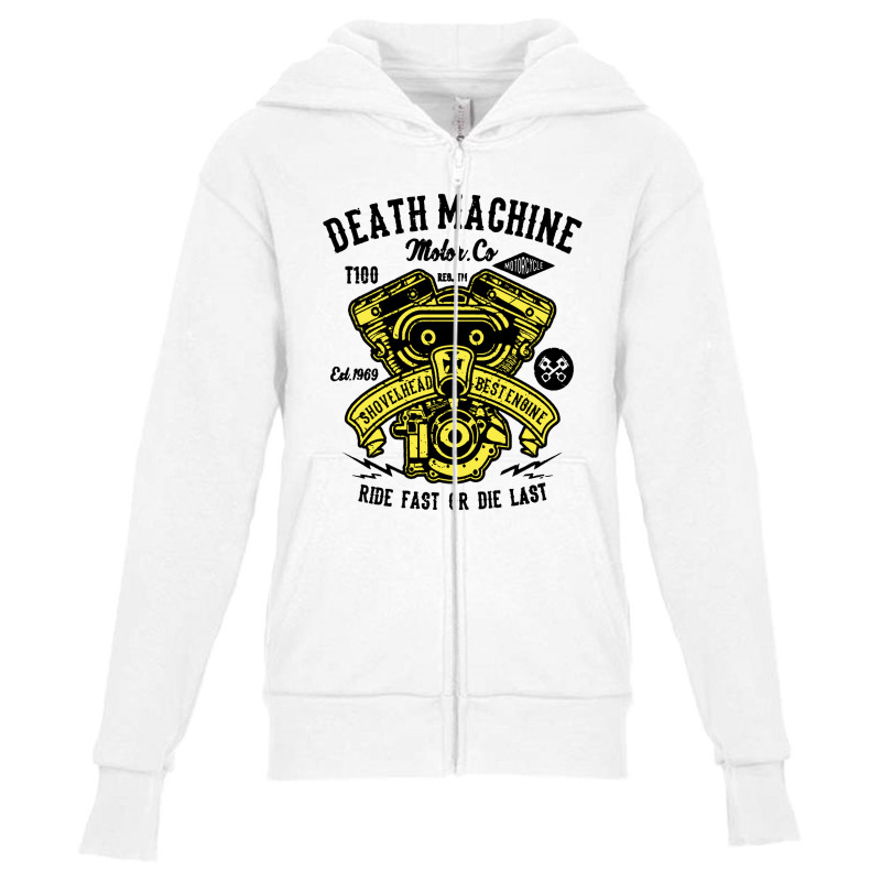 Death Machine Youth Zipper Hoodie by patric9909 | Artistshot