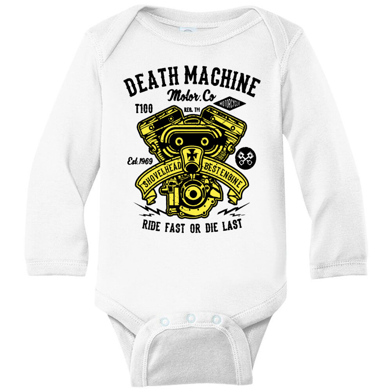 Death Machine Long Sleeve Baby Bodysuit by patric9909 | Artistshot