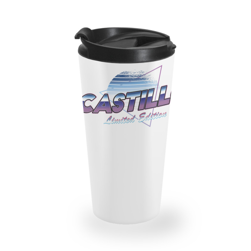 Castillo Name Shirt Aesthetic Vaporwave 80s 90s Surname T Shirt Travel Mug | Artistshot