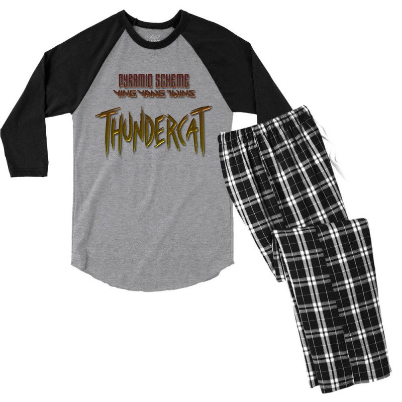 Pyramid Scheme & Ying Yang Twins – Thundercat Men's 3/4 Sleeve Pajama Set | Artistshot