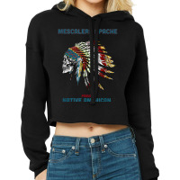 Mescalero Apache Tribe Native American Indian Retro Skull T Shirt Cropped Hoodie | Artistshot