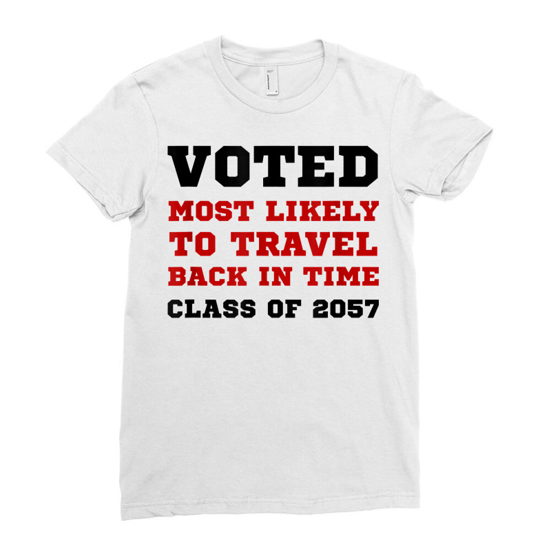 Voted Time Travel Funny T Shirt T Shirt Ladies Fitted T-Shirt by johnjosephmenk | Artistshot