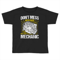 Mechanic Dads Who Raises A Mechanic Mechanic Dad Toddler T-shirt | Artistshot