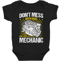 Mechanic Dads Who Raises A Mechanic Mechanic Dad Baby Bodysuit | Artistshot