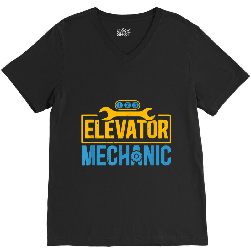 Mechanic Elevator Mechanic Maintenance Work Technician Novelty V-Neck Tee by urethrapricey | Artistshot