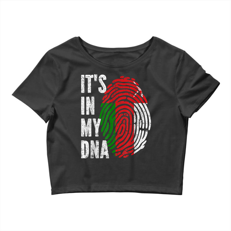 It's In My Dna Oman Flag Funny Omani T Shirt Crop Top by caroldian | Artistshot