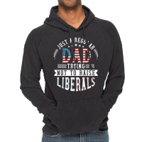 Just A Regular Dad Trying Not To Raise Liberal Conservative T Shirt Vintage Hoodie | Artistshot