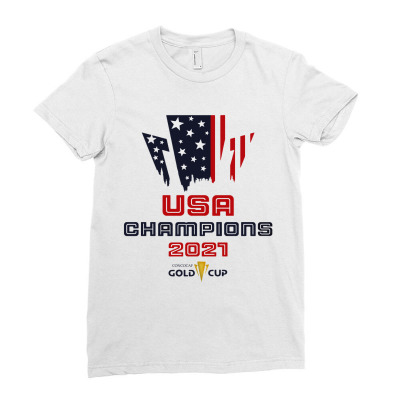 Usa Soccer 2021 Champions Concacaf Gold Cup Ladies Fitted T-shirt Designed By Nay