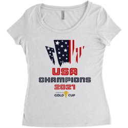 usa soccer 2021 champions concacaf gold cup Women's Triblend Scoop T-shirt | Artistshot