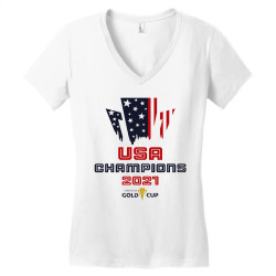 usa soccer 2021 champions concacaf gold cup Women's V-Neck T-Shirt | Artistshot