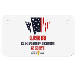 usa soccer 2021 champions concacaf gold cup Motorcycle License Plate | Artistshot