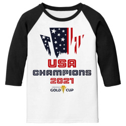 usa soccer 2021 champions concacaf gold cup Youth 3/4 Sleeve | Artistshot