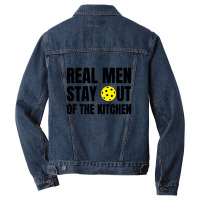 Real Men Stay Out Of The Kitchen - Funny Pickleball Men Denim Jacket | Artistshot