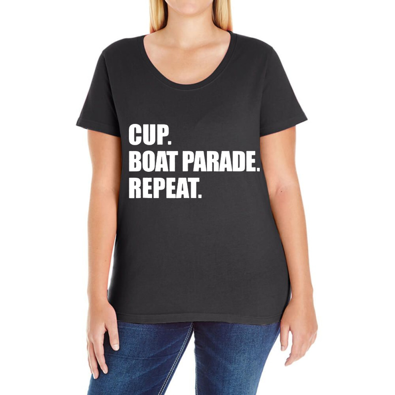 Cup Boat Parade Repeat Ladies Curvy T-Shirt by ShopYes | Artistshot