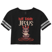 Satanist Pentacle Not Today Jesus T Shirt Scorecard Crop Tee | Artistshot