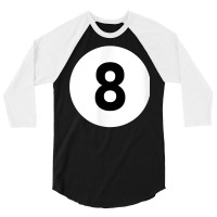 Pool Ball 8 Matching Billiards Gift Easy Halloween Costume T Shirt 3/4 Sleeve Shirt | Artistshot